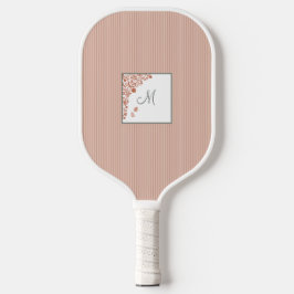 Staubpfirsichstreifen Terracotta Butterfly Monogra Pickleball Schläger