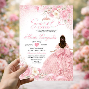 Staubrosa Blumen Charra Prinzessin Sweet Sixteen Einladung