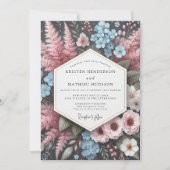 Staubrosa Blumenzauber Hochzeit Einladung (Vorderseite)