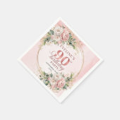 Staubrosa Boho-Blumen 90. Geburtstagsfeier Serviette (Ecke)