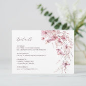 Staubrosa Boho-Wildblumen-Details Begleitkarte (Stehend Vorderseite)