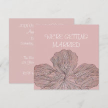 Staubrosa Botanische Linienkunst Florale Hochzeit