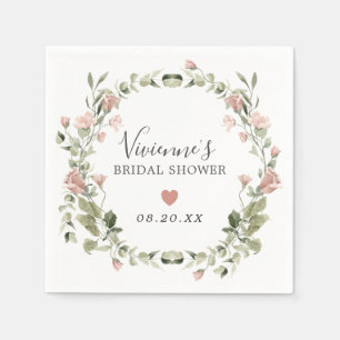 Staubrosa Florale Eukalyptus-Brautparty Serviette