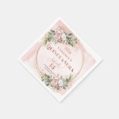 Staubrosa Florale Sweet 15-Feier Serviette (Ecke)