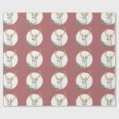Staubrosa-Folkart-Hirsch-Geschenkpapier Geschenkpapier (Flach)