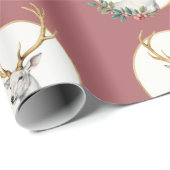 Staubrosa-Folkart-Hirsch-Geschenkpapier Geschenkpapier (Rolleneckpunkt)