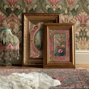 Staubrosa Gold Barock Vintage Blumenpaneel Seidenpapier