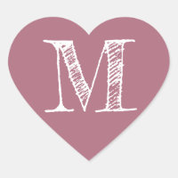 Staubrosa Herz Minimalistisches Monogramm Initiale