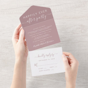 Staubrosa Hochzeitsfeier 'Happily Ever After' All In One Einladung