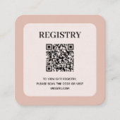 Staubrosa Hochzeitsgeschenkliste QR-Code Begleitkarte (Vorderseite)