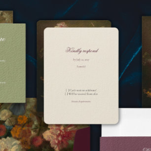 Staubrosa Holländische Blumen Hochzeit RSVP Karte