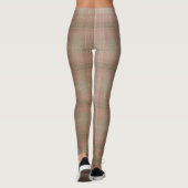 Staubrosa Khaki Texturiert Kariert Block Leggings (Rückseite)