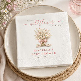Staubrosa kleine Wildblumen-Tischwäsche Baby Showe Serviette