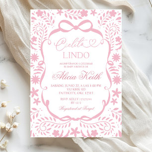 Staubrosa mexikanische Babyparty Cielito Lindo  Einladung