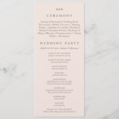 Staubrosa Perlene Christliche Hochzeitsprogramm Programm (Rückseite)