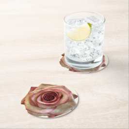 Staubrosa rosa Rosen-Runde-Papierserviette Runder Pappuntersetzer