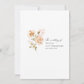 Staubrosa Rosen Hochzeit Einladung (Rückseite)
