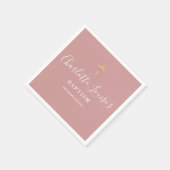 Staubrosa Signature-Taufe Serviette (Ecke)