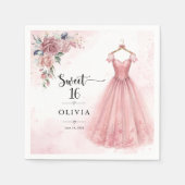 Staubrosa Sweet 16 Blumenkleid Servietten (Vorderseite)