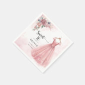 Staubrosa Sweet 16 Blumenkleid Servietten (Ecke)