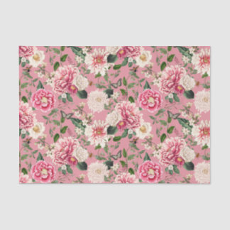 Staubrosa Vintage-Blumengarten-Muster Seidenpapier