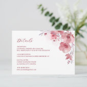 Staubrosa Wasserfarben-Blumendetails Begleitkarte (Stehend Vorderseite)