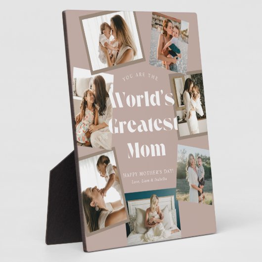 Staubrosa Weltbeste Mama 7 Foto-Collage Fotoplatte (Seite)