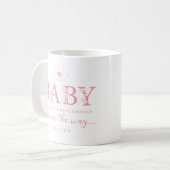 Staubrosa Wildblumen-Babynamens-Tasse Kaffeetasse (Vorderseite Links)