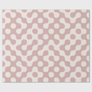 Staubrosafarbene mittelzenturische organische geom geschenkpapier