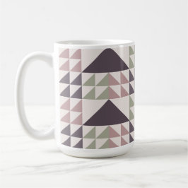 Staubrosafarbenes geometrisches Quiltmuster Kaffee Kaffeetasse