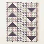 Staubrosafarbenes geometrisches Quiltmuster Planer (Rückseite)