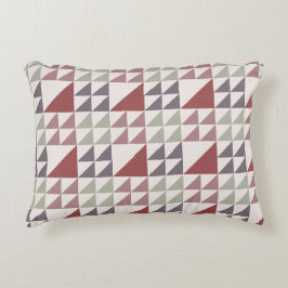 Staubrosafarbenes geometrisches Quiltmuster-Wurfki Dekokissen