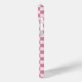 Staubrosafarbenes Schachbrettmuster Case-Mate iPhone Hülle (Rückseite / Links)