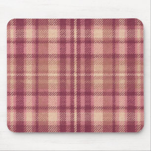 Staubrosé Warm Gedämpfte Rosa Kariert Mousepad