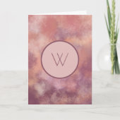 Staubrosé-Wasserfarben-Abstrakt-Monogramm (Vorderseite)