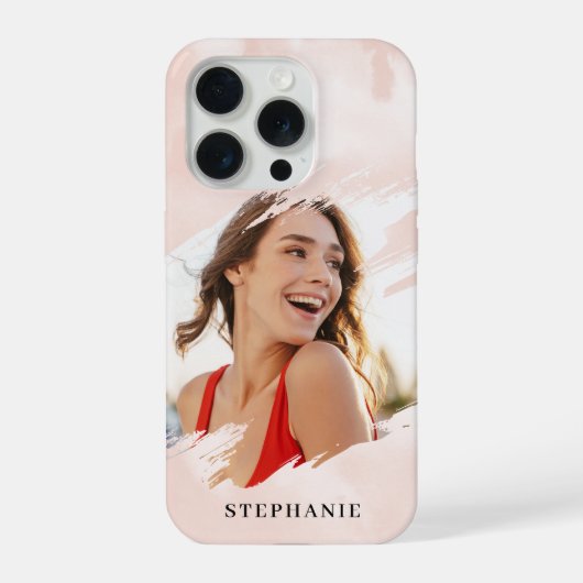 Staubrose Wasserfarben-Waschung Benutzerdefinierte iPhone Hülle (Rückseite)