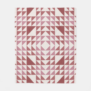 Staubrosen-Geometrisches Quilt-Muster Fleecedecke