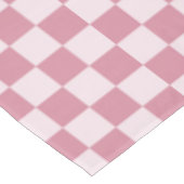 Staubrosen-Schachbrettmuster Tischdecke (Schrägansicht)