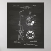 Staubsauger 1924 Patent Art Chalkboard Poster (Vorne)