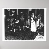 Staubsauger am Arbeitsplatz Poster (Vorne)