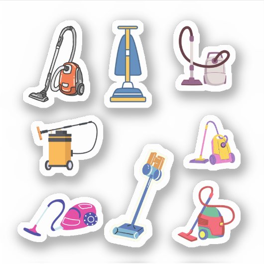 Staubsauger-Aufkleber Aufkleber (Vorderseite)