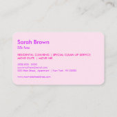 Staubsauger HouseKeeper Visitenkarte (Rückseite)