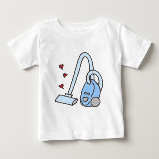 Staubsauger mit Herz Baby T-shirt (Vorderseite)