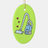 Staubsauger mit Herz Keramikornament (Rechts)