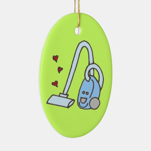 Staubsauger mit Herz Keramikornament (Rechts)