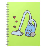 Staubsauger mit Herz Notizblock (Vorderseite)