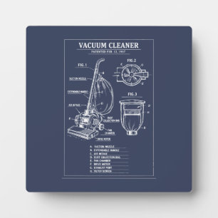 Staubsauger-Patent-Blueprint im Vintage-Stil Fotoplatte