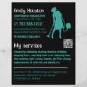 Staubsauger Silhouette, Housekeeper, Haushaltshilf Flyer (Vorne)