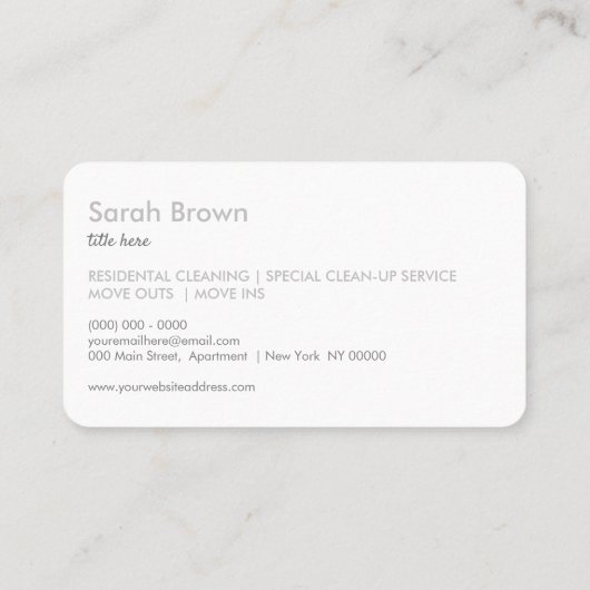 Staubsauger Teppichwasher silber grau Visitenkarte (Rückseite)