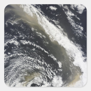 Staubsturm, der über dem Tasman Meer durchbrennt Quadratischer Aufkleber